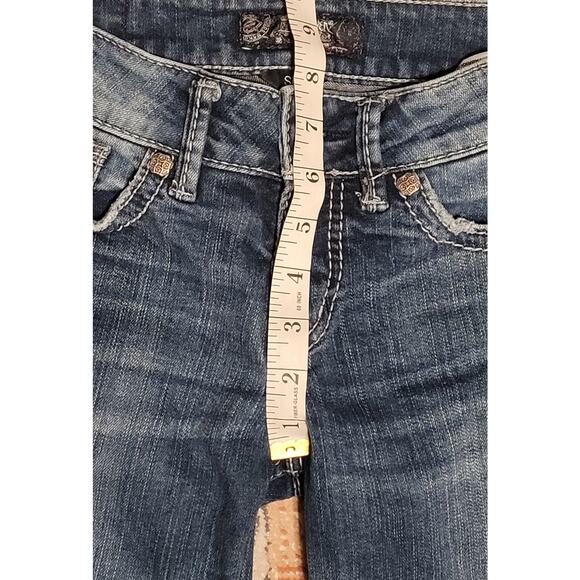 Silver Jeans Co Suki Mid-Rise Denim Capris Womens Tag 26Wx22.5L actual 26Wx23L - Picture 4 of 8
